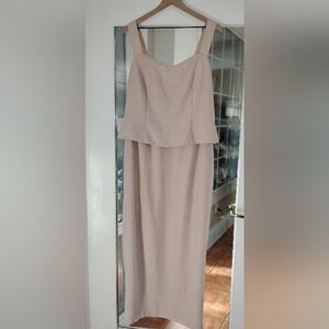 Chic Strapless Cream Vintage Evening Gown By Marsoni